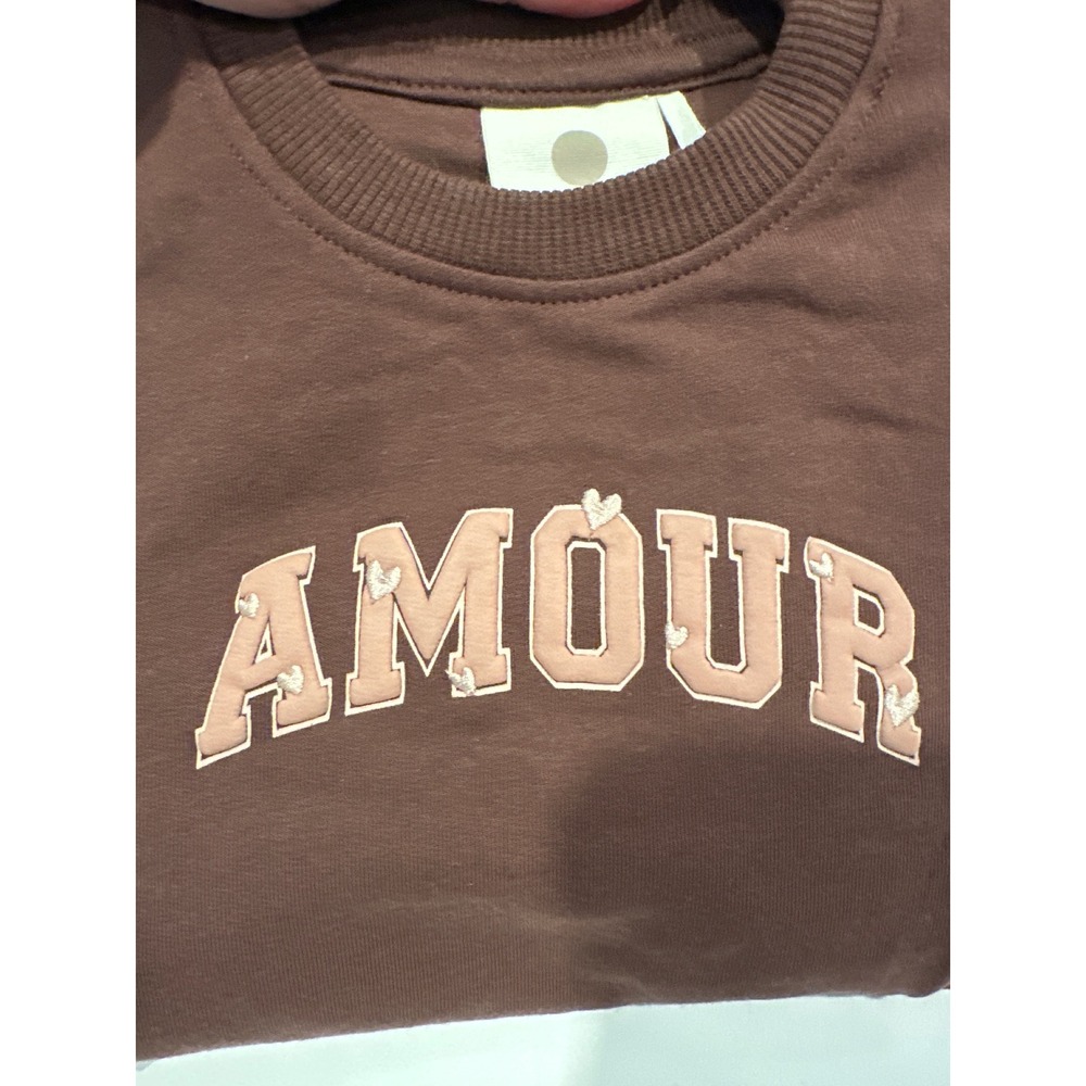 En Fant Brown Amour Sweatshirt and Joggers Set NWT Organic Cotton 3-6m